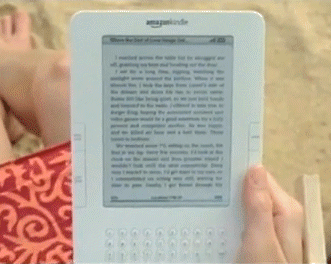 Amazon Kindle beach ad - screenshot screengrab of the ebook 