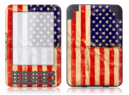 Kindle soldier custom American flag case mod vinyl protective skin design