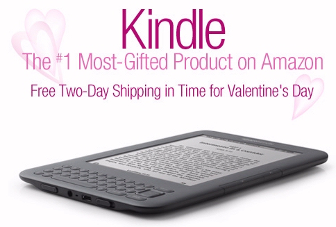 Amazon Kindle Valentine's Day free shipping ad