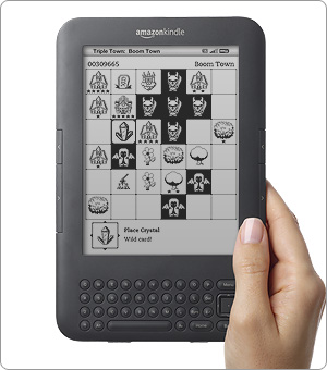 Triple Town game on a Kindle Screenshot of Triple Town game on a Kindle