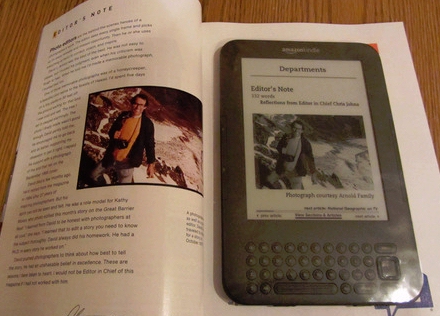 National Geographic magazine subscription on a Kindle screenshot