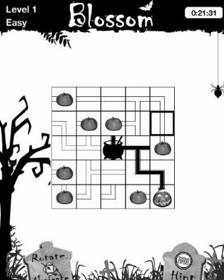 Kindle game Blossom - Screenshot of Halloween edition