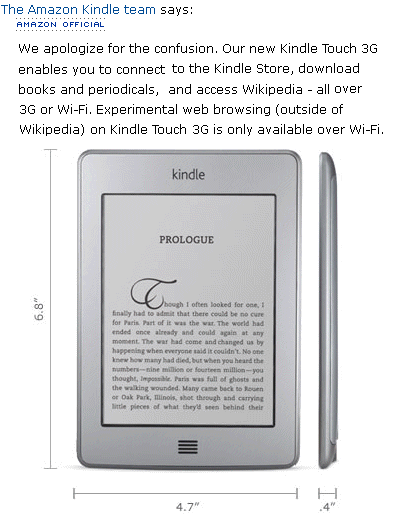 New Amazon Kindle Touch web browser surprise