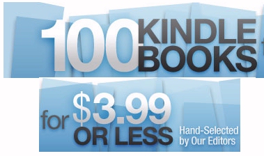 Amazon discounts 100 ebooks for less than four dollars