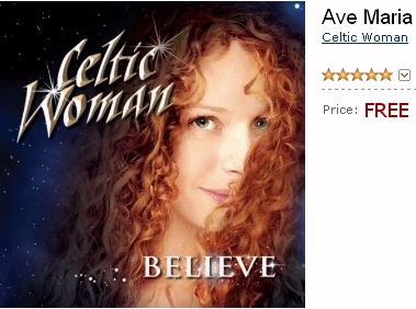 Celtic Woman Christmas song Ave Maria - Believe album cover