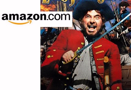 Amazon vs plagiarist ebook pirates Long John Silver vs. the Amazon logo