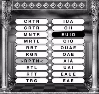 Throw in the Vowel Kindle game screenshot Throw in the Vowel Kindle game screenshot