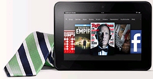 Father's Day Kindle Fire HD and tie as a gift