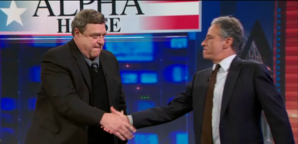 John Goodman represents Amazon on The Daily Show with Jon Stewart