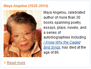 Amazon tribute to Maya Angelou