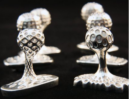 Sterling Silver cuff links 3-D printed